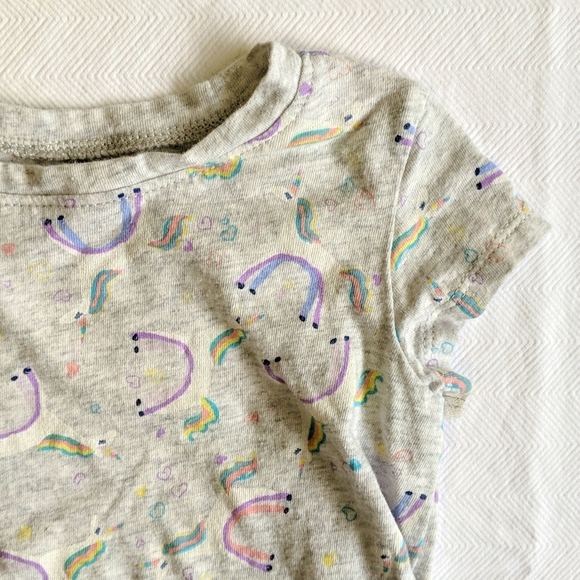 old navy unicorn print cotton t-shirt 18-24 months baby girl - Picture 2 of 6